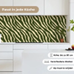 Zebra - Patroon - Groen keuken achterwand 2 middel 871 -sfeer4_DE