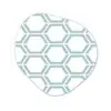 Patroon - Lijn - Design - Hexagon Wandcirkel Organisch Forex 3mm klein 629 -3d