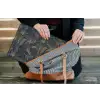 Abstract - Lijnen - Blauw - Goud laptophoes neopreen klein 279 -tas
