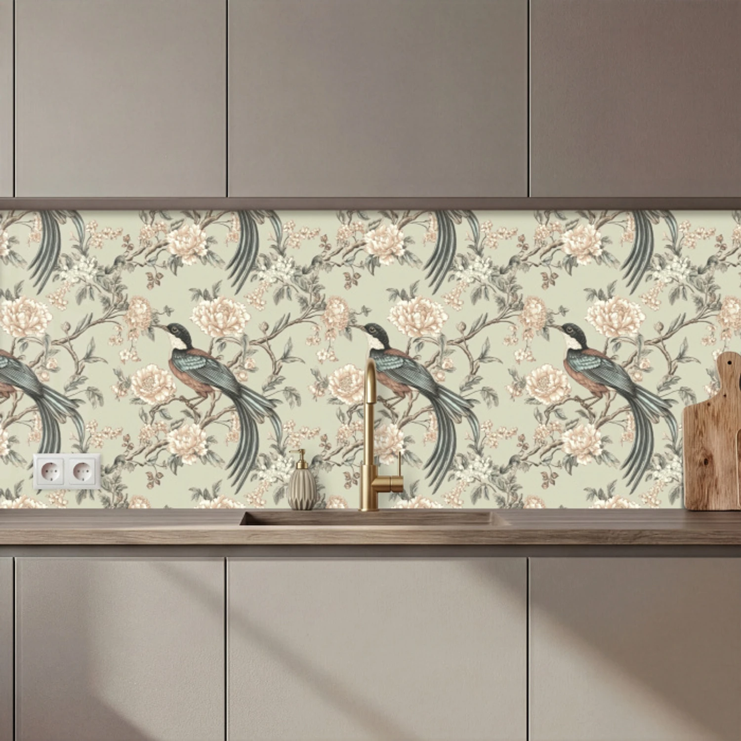 Bloem - Vogel - Kleurrijk keuken achterwand 2 middel 871 zz_3dshopping