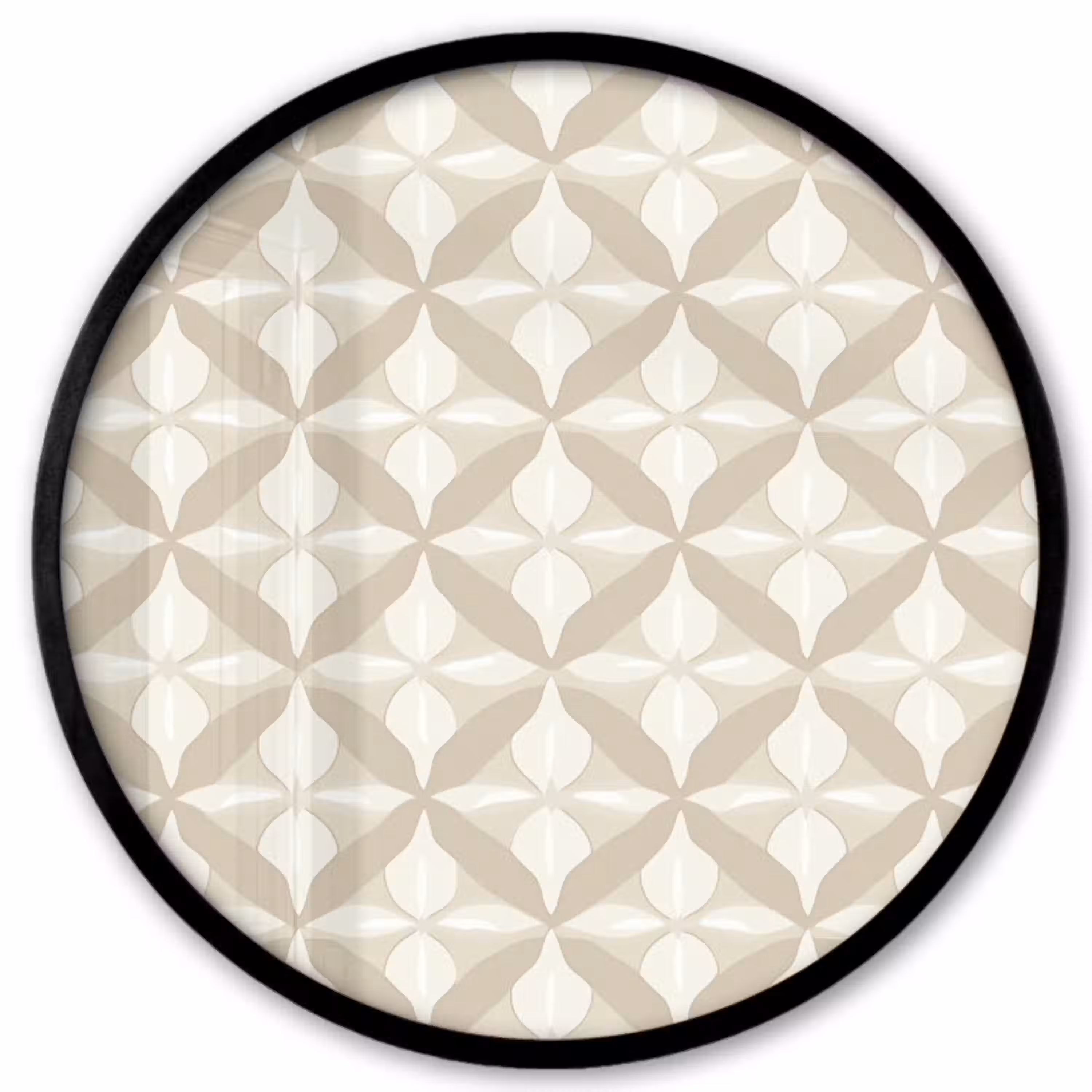 Patroon - Klassiek - Beige Fotolijst rond zonder passe partout klein 856 -3d