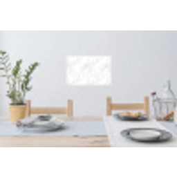 Minimalistisch - Wit - Grijze aders Muursticker klein 286 -eettafel