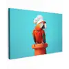 Ara - Koksmuts - Sokkel - Grappig Tuinposter op houten frame 2 cm dik klein -3d