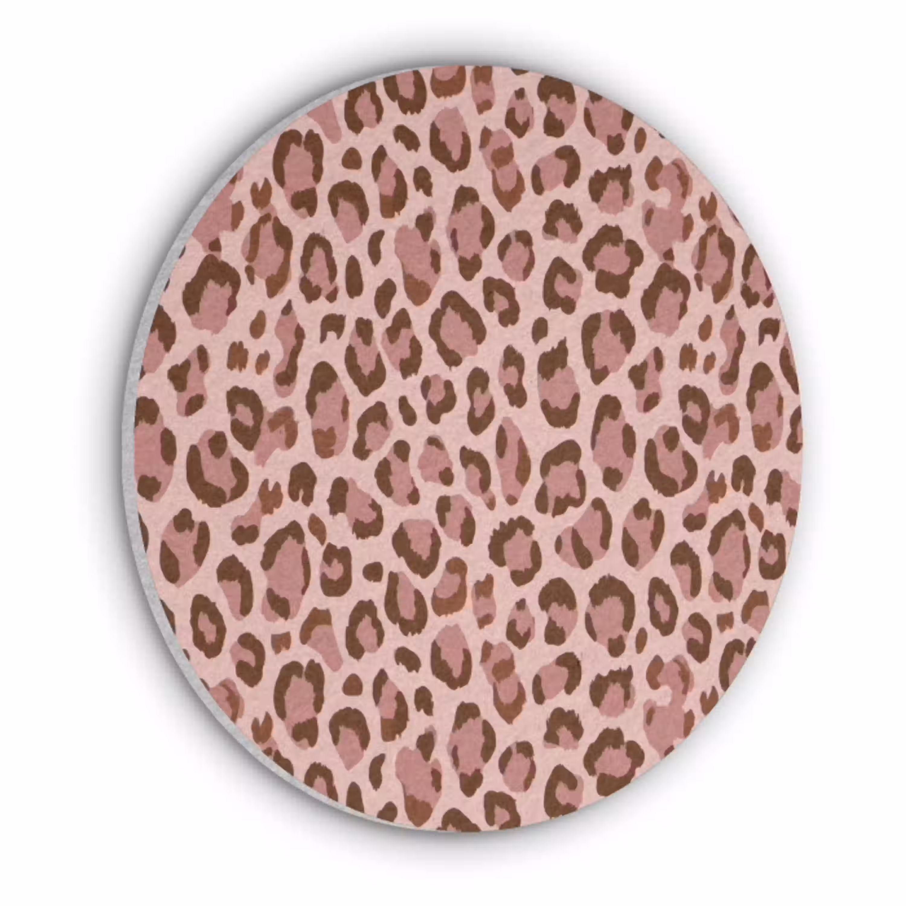 Luipaard - Patroon - Roze Akoestische PET Vilt - Rond klein 838 -3d