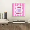 More coffee - Roze - Paars - Strepen - Mok aluminium wit klein -sfeer1