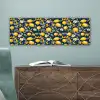 Citroenen - Bloemen - Bladeren - Blauw canvas 2cm klein 828 -sfeer4