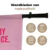 Tekst - Modern - Roze Wandkleed katoen klein -sfeer2
