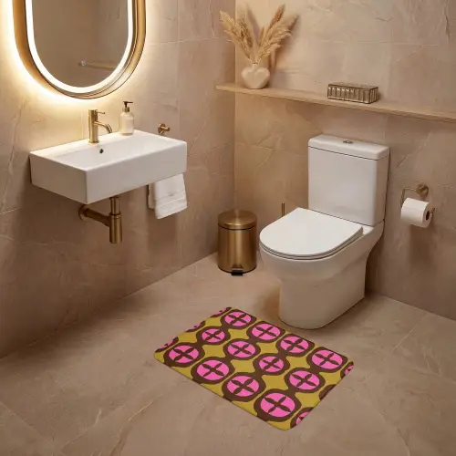 Modern - Patroon - Roze WCmat klein 1009 -sfeer3