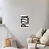 Pizza - Japandi - Decoratie - Vintage Tuinposter op houten frame 2 cm dik klein -sfeer1