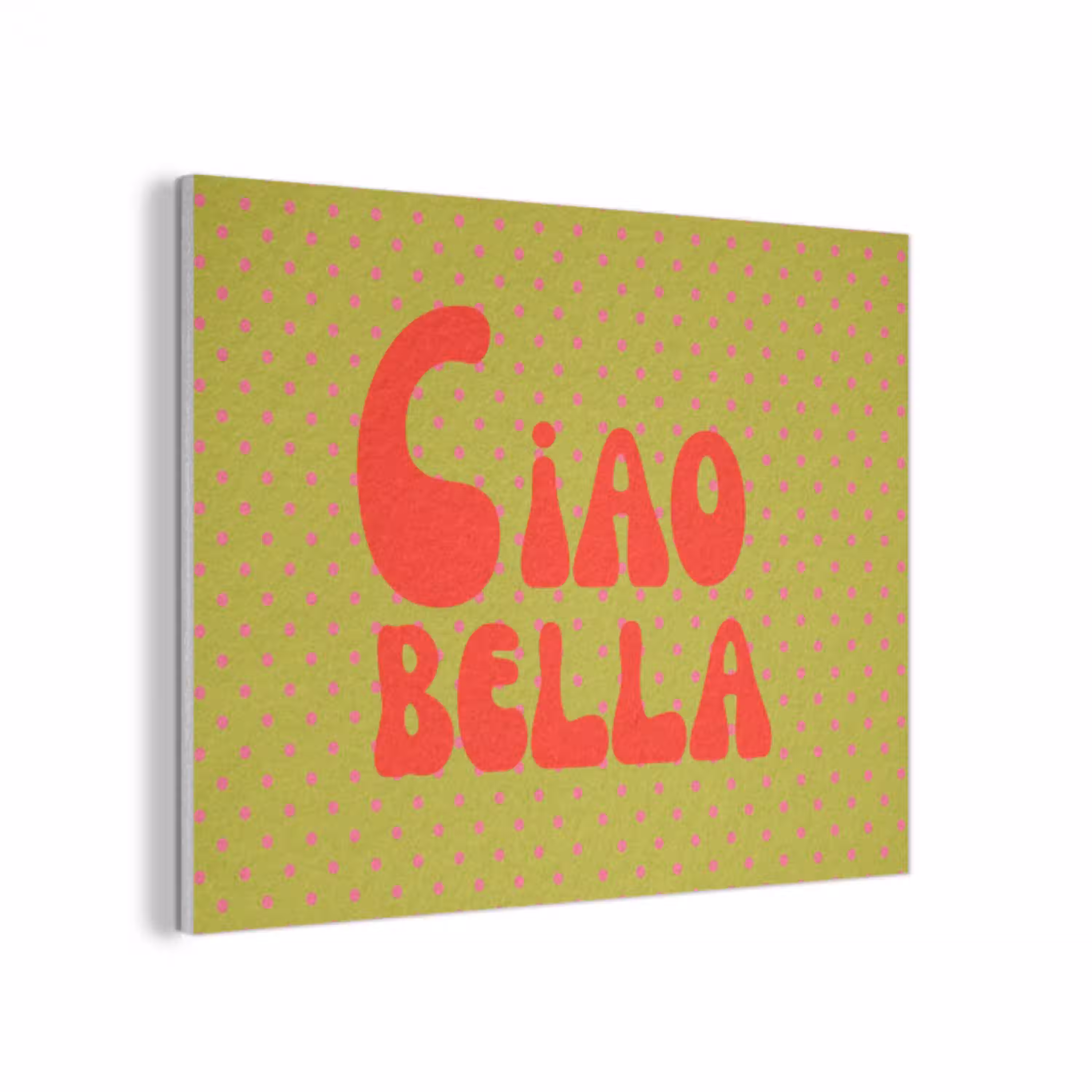 Ciao bella - Rood - Groen - Stippen PET vilt klein -3d
