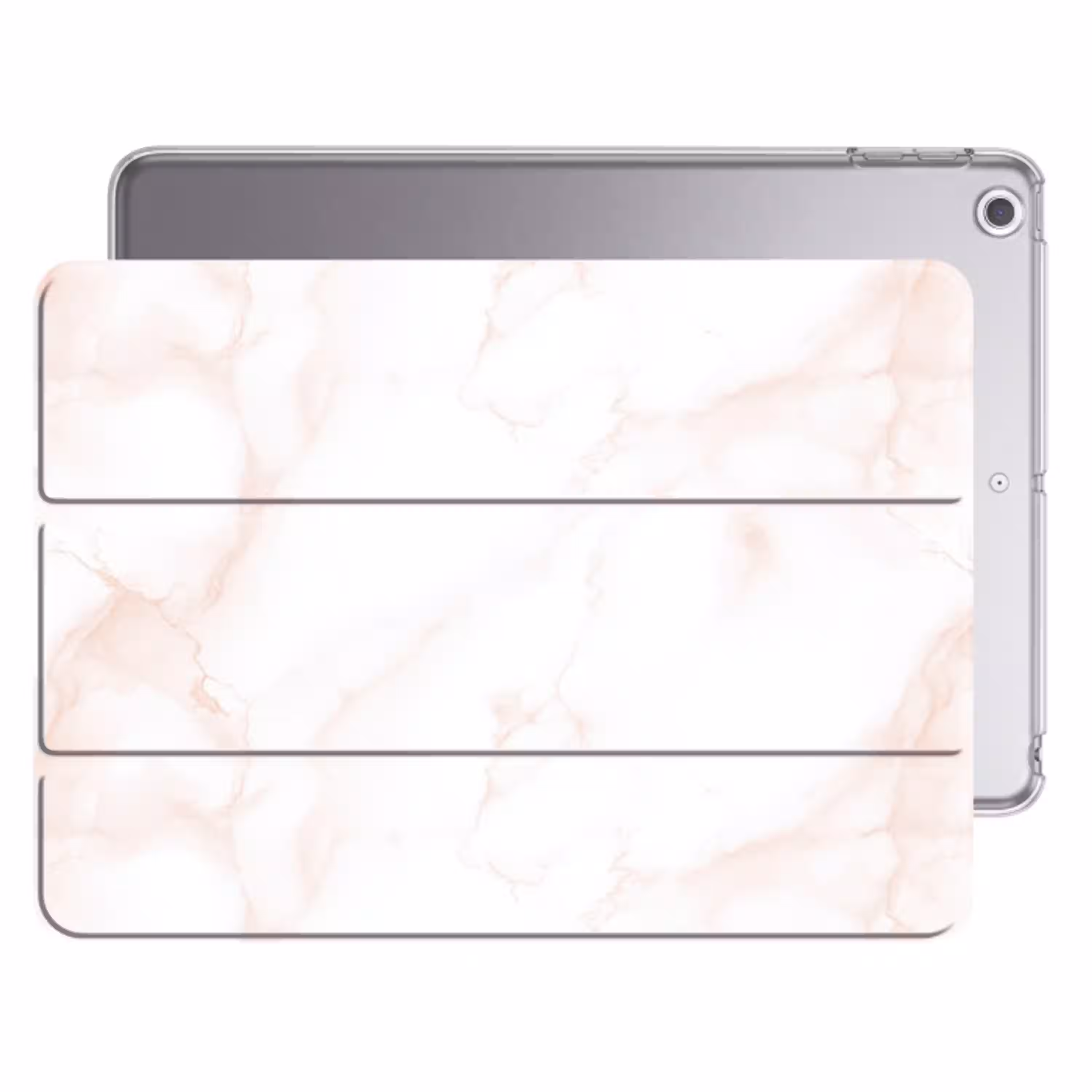 Zalmroze - Marmer - Aders Apple iPad 2017 middel 1172 -threedimensional_3d_global