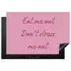 Eat me out don't stress me out - Roze - Handgeschreven Inductie beschermer vinyl 3mm klein -3d