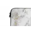 Gouden aders - Marmer - Wit laptophoes neopreen klein 279 -detail