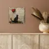 Street art - Kat - Ballon - Graffiti - Banksy plexiglas 5mm klein -sfeer5