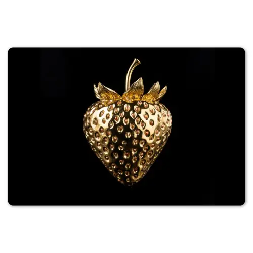 Aardbei - Goud - Zwart - Chrome Placemat vinyl groot -zzsfeer1_Kitchenyeah-website