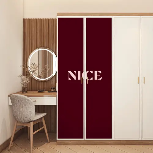 Nice - Bordeaux - Roze deurposter klein -sfeer3