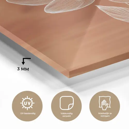 Bloem - Minimalistisch - Wit plexiglas 5mm klein -sfeer2