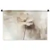 Bloem - Beige - Verf - Schaduw Wandkleed katoen middel -zz3d