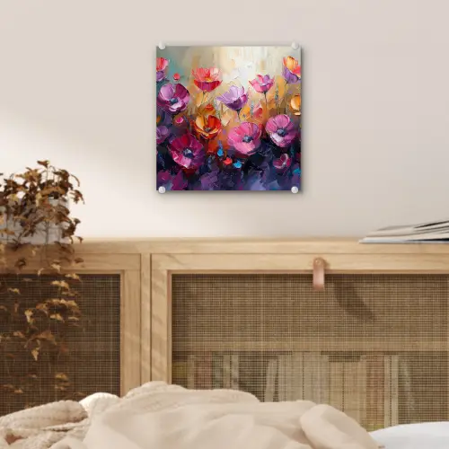 Bloemen - Botanisch - Kunst - Roze - Natuur plexiglas 5mm klein -sfeer4