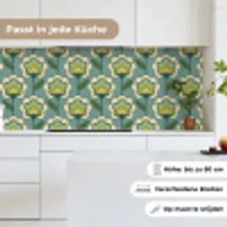 Retro - Design - Jaren 70 - Bloem keuken achterwand 2 middel 871 -sfeer4_DE