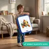 Clownvis met bellen op witte achtergrond Kinderkoffer - Blauw klein -sfeer2_NL