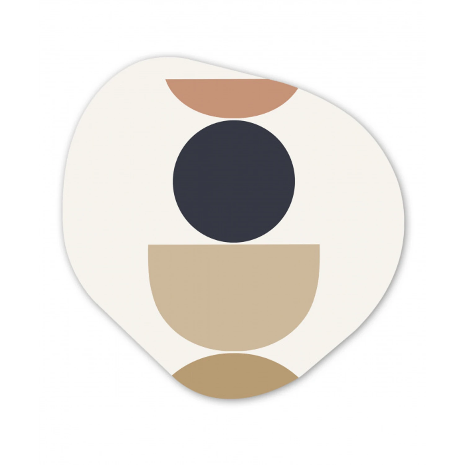 Cirkel - Geometrische figuren - Abstract Wandcirkel Organisch Forex 3mm klein -3d