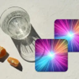 Abstract - Light - Burst - Modern - Colorful onderzetter kurk middel -sfeer4