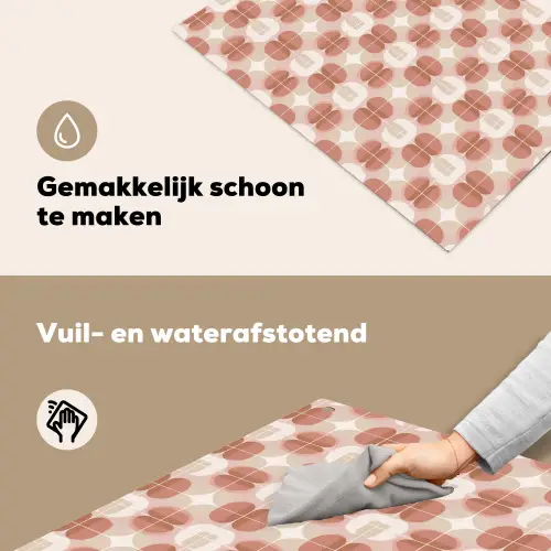 Retro - Klassiek - Roze Inductie beschemer met haakjes klein 777 -ky-schoon-nl