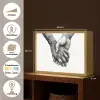 Handen - Zwart wit - Modern - Kunst Light Box met batterij (Wandlamp) middel -USP_websiteoverzichtNL