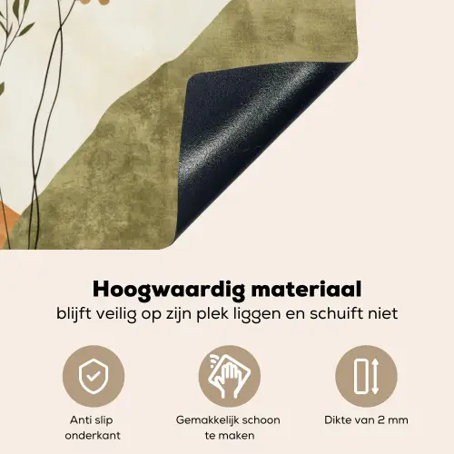 Zon - Abstract - Takken - Oranje Inductie beschemer met haakjes klein -ky-onderkant-nl
