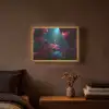 Standbeeld - Zeebodem - Koraal - Kleurrijk Light Box met batterij (Wandlamp) middel -sfeer4