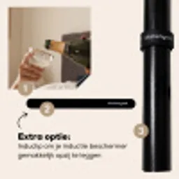 Champagne - Bed - Bubbels Inductie beschermer vinyl 3mm middel -zzzzzzz-induclip_NL