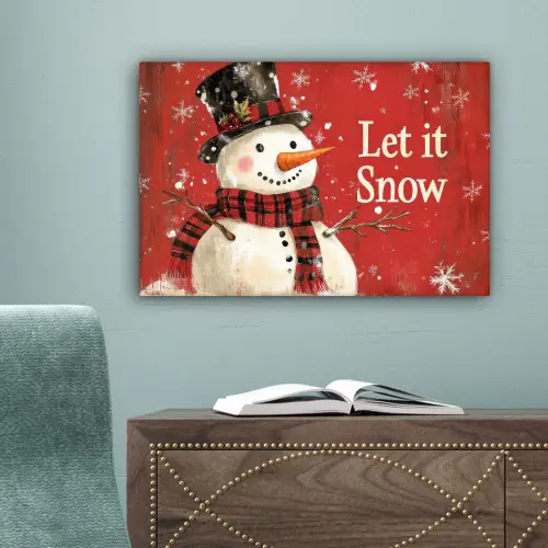 Sneeuwpret - Winter - Sneeuwpop canvas 2cm klein -sfeer4