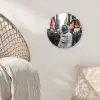 Stad - Mensen - Astronaut - Wit Wandcirkel kunststof plaat 5mm dik klein -sfeer5