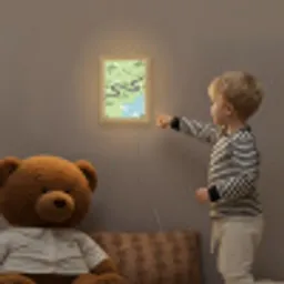 Auto - Bergweg - Natuur - Illustratie Light Box met kabel (Kinderlampje) klein -sfeer4a_kind