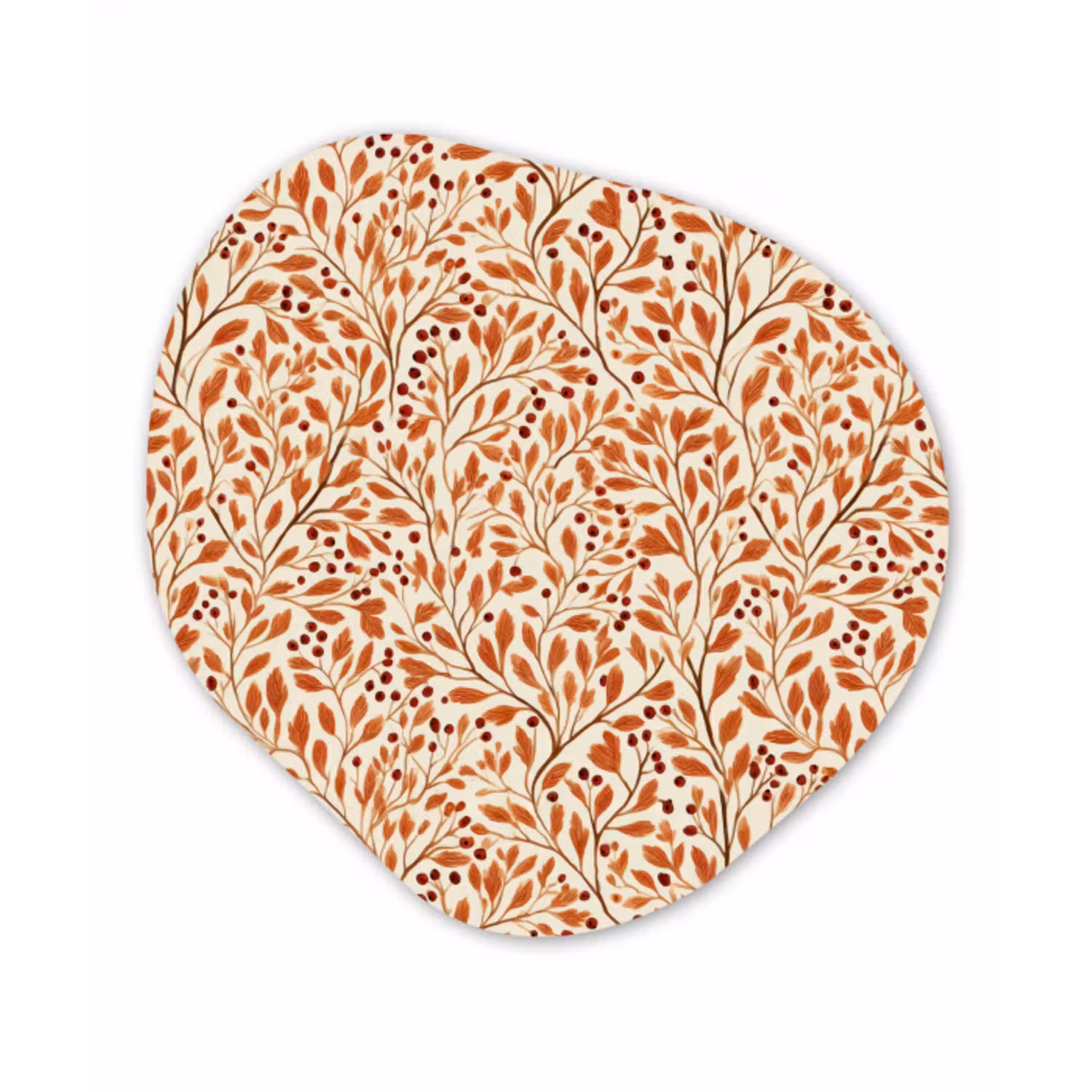 Bladeren - Botanisch  - Terracotta Wandcirkel Organisch Aluminium middel 851 -3d