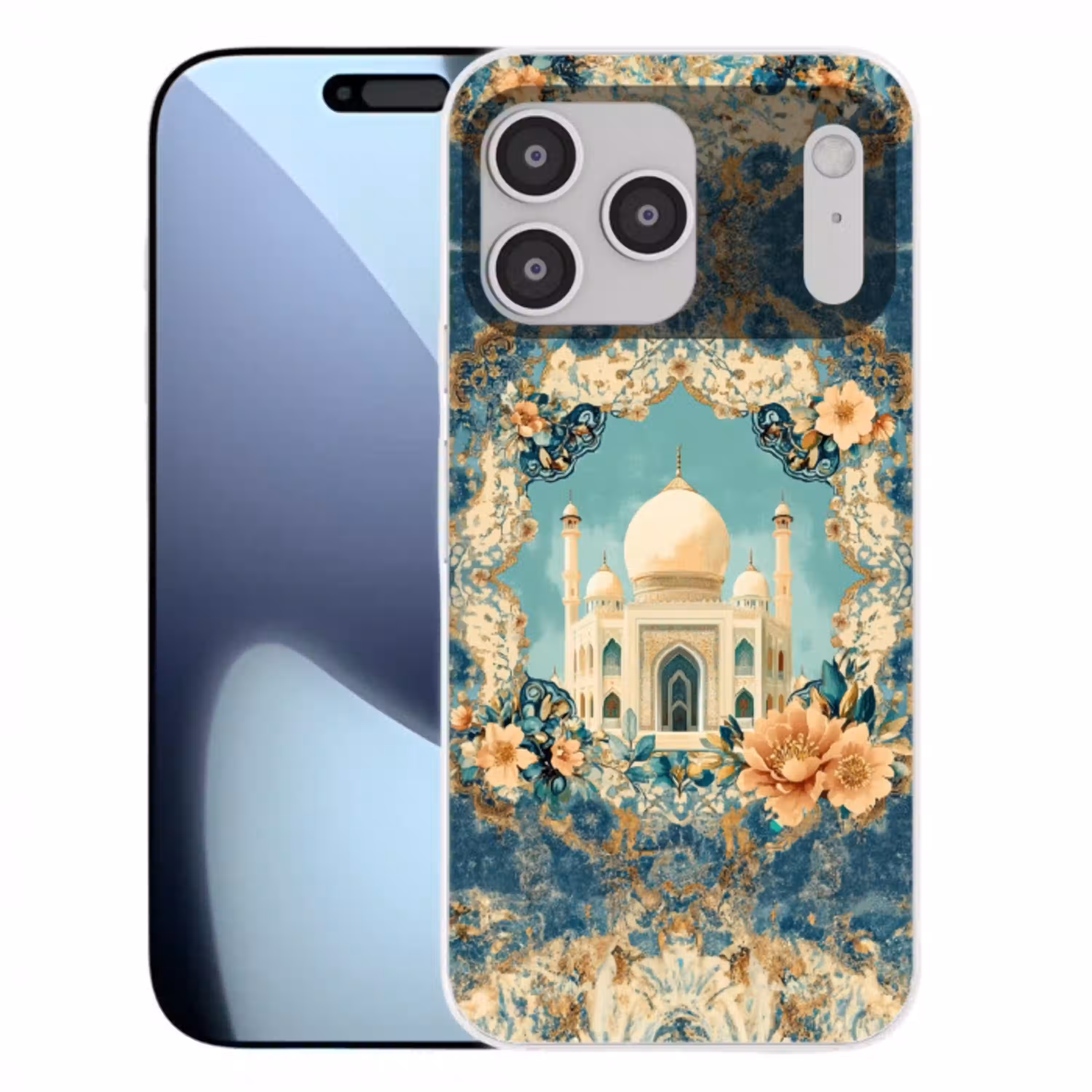 Taj Mahal - Ramadan - Bloemen - Islamitische Telefoonhoesje iPhone 17 Pro Max klein -3d