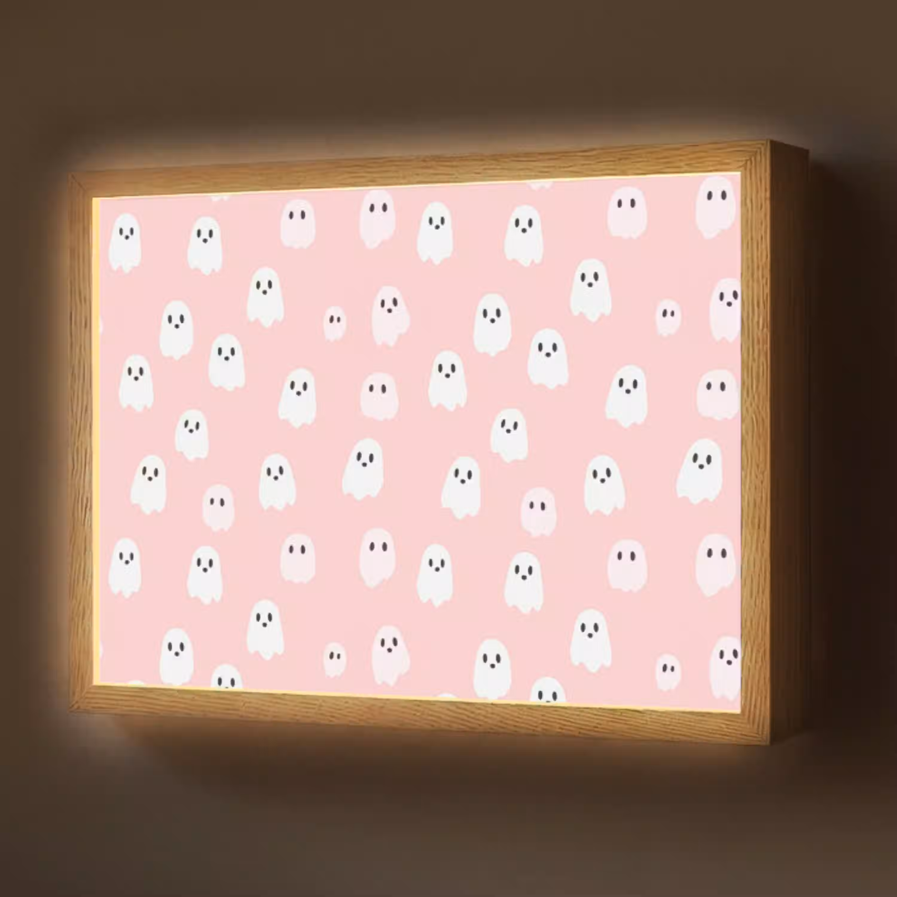 Spookjes - Patroon - Roze Light Box met batterij (Wandlamp) middel 907 -z3d_website