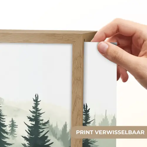 Pad - Bomen - Bos - Illustratie Light Box met batterij (Wandlamp) middel -USP_websiteprintNL