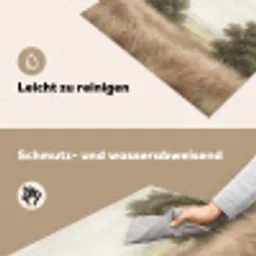 Landschap - Minimalistisch - Beige Inductie beschemer met haakjes klein -ky-schoon-de