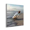 Glazenfles - Post - Zee - Zand aluminium wit klein -3d