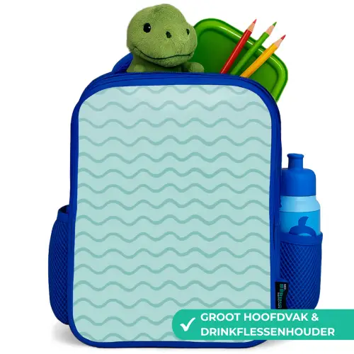 Zee - Dieren - Bluewave - Blauw Kinderrugzak - Blauw middel 862 -inhoud_NL