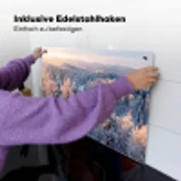 Bos - Bergen - Goud - Winter - Warm Inductie beschemer met haakjes klein -ky-ophangen-de