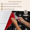 Bloemen - Patroon - Wit - Zwart keuken achterwand spatscherm klein 900 -spatscherm_NL