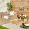Boom - Bladeren - Abstract - Wit tuinposter los doek klein -sfeer4