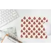 Botanisch - Patroon - Bordeaux muismat rubber klein 262 -witbureau