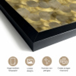 Modern - Geometrisch - Goud fotolijst zwart zonder passe partout klein 224 -sfeer2