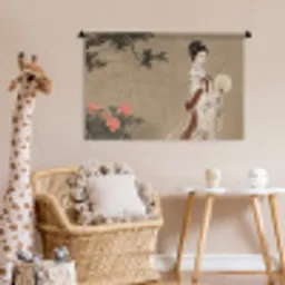 Vrouw - Azië - Kunst - Beige Wandkleed katoen middel -wsfeer5_kind