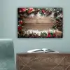 Kerstdecoratie - Geschenken - Hout - Veelkleurig canvas 2cm klein -sfeer4