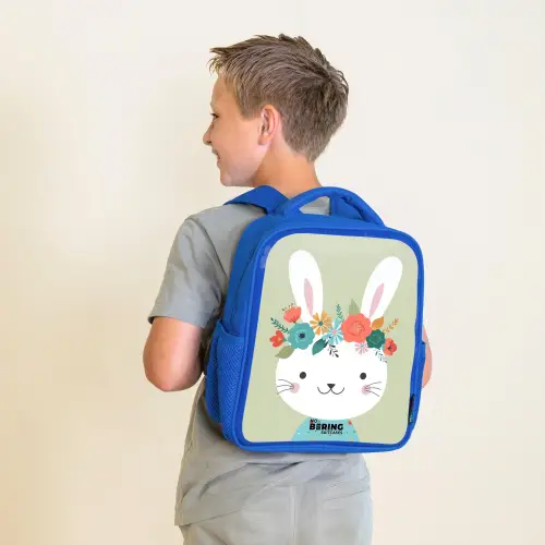 Hippie haas Kinderrugzak - Blauw middel -sfeer2